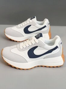 New Fashion Women Platform Shoes, Breathable Color Block Casual Comfortable Increase Height Sneakers, Suitable For Streetwear, Spring/Autumn - Milan - View 4