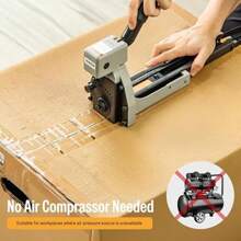 Meite HB3518 Manual Carton Closing Stapler For Cardboard Box Assembly Uses 34.7mm Crown 18mm Length Carton Closing Staples - GaryOrYellow1 - View 4