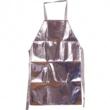 Delantal de seguridad de rayón aluminizado de alta temperatura de 1000 °C - Plateado - Ver 2