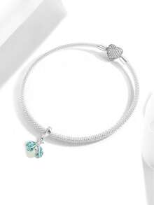 1pc Fashion Diligent Bee Pendant Bead, Suitable For Women's Bracelet, Bangle DIY Jewelry Making And Daily Outfit Matching, Suitable For Girls To Wear. - Silver - View 5