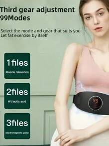 Rechargeable Waist Massager With Vibration - Includes Elastic Belt, USB Charging