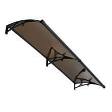 Futchoy 200*60 cm Sonnensegel Windschutz Haustür Bogen Regenschuppen Wichtiger Schutz - Braun - Übersicht 5