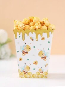 10pcs Bee Shaped Food Containers, Fries Boxes, Popcorn Cups, Popcorn Buckets, Snack Boxes, Suitable For Birthday Party Decorations, Movie Nights, Bee Themed Baby Shower Decorations, Disposable Tableware Decor, Kitchen Food Trays, Cake Stands, Also Applicable For Bakeries, Burger Shops, Etc. - Little Bee - View 7
