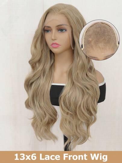 13x6 Inches Long Curly Wig, Heat Resistant Synthetic Fiber, Pre-Plucked Hairline, High Definition Lace Front Wig, 24 Inches Black Synthetic Fiber, Each Hair Strand Pre-Plucked, Natural Hairline, Suitable For Daily Wear, High Quality, Ideal For Girls, Women, Cosplay, Natural Looking, Premium Soft Synthetic Wig, Suitable For Christmas, New Year, Carnival, Music Festivals And Other Occasions