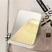 1pc Folding Makeup Mirror Portable Desktop High Definition Student Dormitory Princess Mirror Vanity Mirror,Makeup,Cheap,Room Decor,Vanity,Travel,Bedroom,Makeup Accessories,Mirror,Vanity Mirror,Cheap,Stocking Stuffers,Makeup,Makeup Tools,Cheap Stuff,Gifts,Gifts For Women,Christmas Gifts - White - View 2