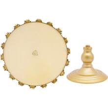 CNCEST Cake Stand, Rose Edged Cupcake Stand, Oval Cake Carrier, Elegant Decorative Cake Display Stand For Weddings, Birthdays, Parties, Gold - Gold - View 10