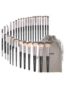 30pcs Professional Makeup Brush Set Foundation Concealers Eye Shadows Powder Blush Blending Brushes Beauty Tools With Bag