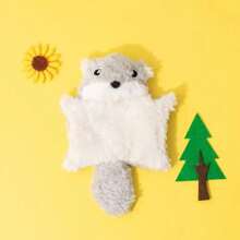 1pc Plush Pet Doll, Dog/Cat Doll Flying Squirrel Shaped Plush Doll With Crinkle Paper Inside, Chew Resistant Cute And Fun Plaything