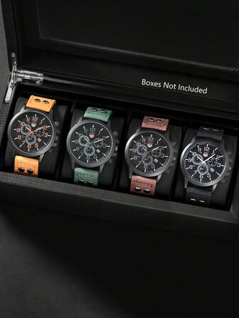 1 Set Reloj de pulsera de cuarzo minimalista de moda casual para hombres con esfera de calendario numérico, adecuado para uso diario, regalo de cumpleaños, fiesta, reunión festiva, regalo ideal para usted o sus amigos. No incluye empaque.