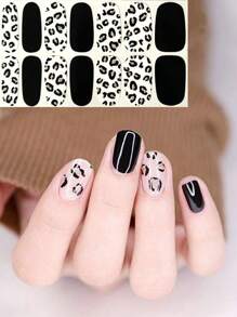Leopard Print, Y2K Style Mix & Match Full Cover Nail Stickers, Easy To Apply With Dotted Lines Nails - Multicolor - View 40