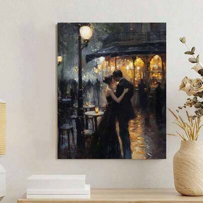 巴黎情侣主题DIY数字油画：点燃创意生活，描绘缤纷世界。DIY数字油画，开启您的艺术之旅。创意与趣味的完美融合，是互动、情侣分享、个人放松的绝佳选择。高品质画布，细腻质感，承载您的艺术梦想。