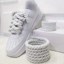 1pair 100cm Extra Wide Creative Shoelaces, Multiple Combination Possibilities To Add Bold And Unique Charm To Your Shoes - Recolor - View 9