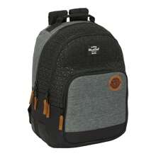 Blackfit8 "Old School" Trolley-Adaptable Double Backpack With Double Main Compartment And Zipper Closure - Double Backpack With Reinforced Base And Padded, Adjustable Handles - Multicolor - View 2