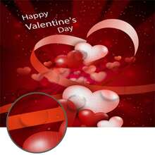 Cortina de ducha para el Día de San Valentín, con estampado de corazones, gruesa, resistente al moho y al agua, para decoración de baño - Rojo - Ver 3