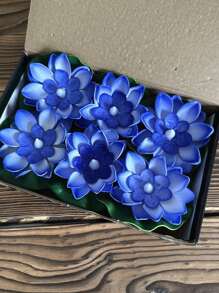 6pcs Waterproof Floating LED Lotus & Water Lily Lights, Suitable For Pool Decor, Night Light, Wish, River Or Swimming Pool Decoration