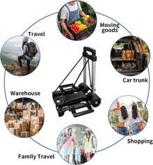 Platform Cart Dolly Folding Moving Warehouse Push Hand Truck Trolley Cart