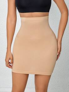 High Waist Slimming Tight Fitted Bodycon Skirt For Women - Apricot - View 3