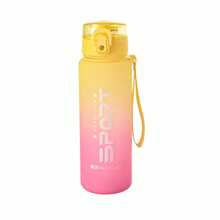 1pc Fashionable Gradient Color Sports Outdoor Student Couple Insulated Plastic Water Bottle With Strap, Large Capacity Tumbler Cup For Fitness, Student