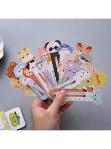30pcs/Set Cute Animals Bookmarks Ruler For Book Lovers, Premium Niche Book Decoration Reading Marking Card Small Poster Artistic Style Bookmark - Multicolor - View 1