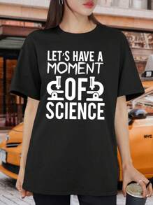 Let's Have A Moment Of Science - Chemistry Humor Women T-Women's Shirt With Periodic Table Design For Science Lovers And Teachers