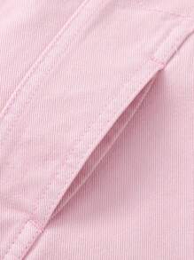 Balabala 吐溫女孩牛仔夾克，時尚春季外套 - 紅色調 - 查看 6