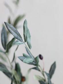 1/2pcs Artificial Gray-Green Olive Leaf Branch 40.5" Faux Spring Flower Artificial Wedding Greenery Fake Plant Home/Kitchen Decoration DIY Florals Centerpieces Arrangement Gift