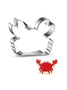 1 pieza Molde para galletas/pasteles con forma de tiburón, sirena y cangrejo de acero inoxidable, Manualidades de repostería DIY