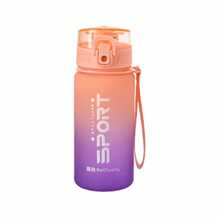 1pc Fashionable Gradient Color Sports Outdoor Student Couple Insulated Plastic Water Bottle With Strap, Large Capacity Tumbler Cup For Fitness, Student