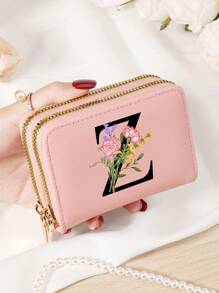 Burgundy Bag Charry Red Bag Wine Red Bag Large Capacity Multi Double Zipper Card Holder Wallet Business Card Holder Credit Card Holder Women For Women Wallet Mini Wallet Purse Wallet Card Wallet - Burgundy - View 53