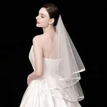 Bride Headpiece Set Alloy Headband Sash And Veil Bridal Hair Decoration Accessories For Wedding Party Type 1 - 玫瑰金 - 查看 2