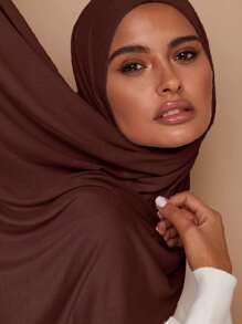 1 förpackning premium jersey hijab-set för kvinnor, 5 st huvuddukar + 2 st hårspännen, muslimska turbaner, hijab för fritidsbruk, andningsbar sjal, halsduksset, presentförpackning, julklapp - Muslimsk lång halsduk 5-delad set - Visa 10