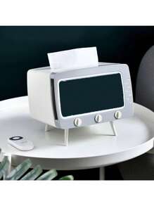 1个二合一电视剧主题纸巾盒，多功能立体纸巾盒，带手机支架，可直接收纳于厨房、餐厅、客厅和办公室——小巧的收纳方案，方便快速取用纸巾；采用耐用的现代塑料材质；节省空间的设计；便捷的手机支架；时尚的家居装饰；实用便捷，适合时尚的床头柜和书桌；易于清洁的表面；轻巧而坚固的结构；适用于橱柜和台面；兼具装饰性和实用性，适合家庭日常使用。 - 多色1 - 查看 8