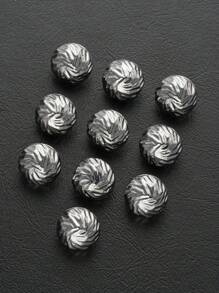 10 Peças/Pacote Botões Vintage de Metal, Design Assimétrico Enrugado, Botões de Decoração de Alta Qualidade para Casacos, Camisas, Suéteres, Ternos Casuais, Uniformes, Suprimentos de Costura DIY