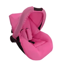 Combo - Baby Car Seat Cover, Sun Protection Hood And Belt Protectors - Various Colors - Hot Pink - View 2