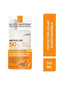 Protector Solar La Roche Posay Anthelios Fluido Invisible Fps 50+ 50ml - Blanco - Ver 1