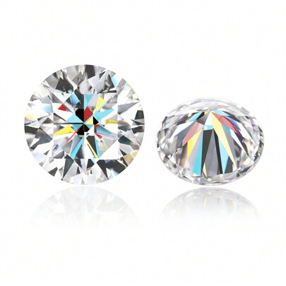 1pc 100% Pure Moissanite, White D Color, Round Cut, VVS1 Clarity, Loose Stone, With GRA Certificate