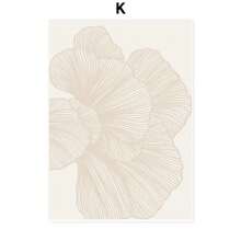 1pc Scandinavian Minimalist Boho Wall Art Posters Abstract Decorative Painting HD Canvas Prints Home Bedroom Living Room Decoration No Frame - Multicolor - View 10