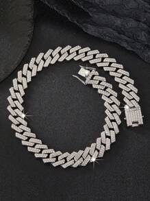 1Pc 20MM Nam Hip Hop Dây Chuyền Vòng Cổ Vòng Tay Ren Nam Hiphop Băng Ra Vàng Kim Cương Lấp Lánh Dây Chuyền vòng Cổ Trang Sức Thời Trang - A - Xem 6