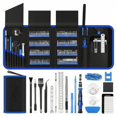 Vman Precision Screwdriver Sets 142-Piece With 120 Bits Magnetic Repair Tool Kit For IPhone,Computer, Laptop, PC, Tablet, PS4, DIY,  Game Console