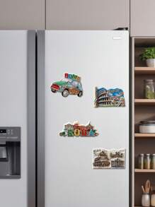 1 pezzo Calamita decorativa per frigorifero con il simbolo di Roma, Italia, souvenir 3D per decorazione domestica, articoli scolastici, ritorno a scuola