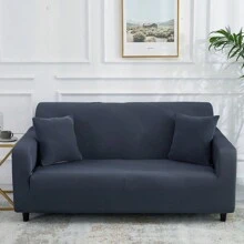 1pcs Cubre Sillones para Sala Sofa Fundas Lavable y Ajustable para Sala,Hogar,Oficina - Gris Oscuro - Ver 1
