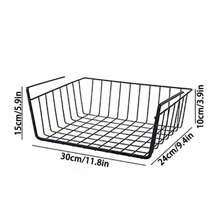2pcs/1pc Under-Desk Hanging Layered Storage Basket, Student Dorm Room Wardrobe Desk Organizer Rack, Kitchen Spice Rack