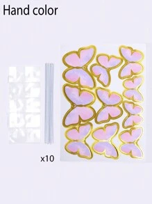 Set de 3 tarjetas con mariposas con borde dorado, apropiadas para decoraciones de boda y fiesta de cumpleaños, decoración de pasteles, decoración de mesa de postres