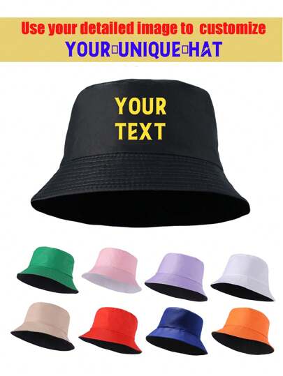 Customized Bucket Hat, Provide Your Own Graphics And Text To Create Your Unique Personal Headwear,Dawg,Durable,Vintage,Casual,Unisex,Hipster,Old Money,Stylish,Cute,Custom,Personalized,Unique,Customized,Ideal Gifts For Him,Ideal Gifts For Her,Boyfriend,Girlfriend,Family,Friends,Grandparents,Her,Summer