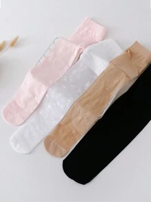 4 件装儿童印花透明紧身裤，春夏 - 彩色 - 查看 5