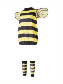 Halloween Women Bee Costume Set Bumble Bee Wings Headband Socks Lady Bee For Halloween Accessories - 黃色 - 查看 6