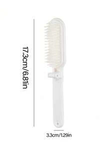 1pc Printed With Orange Pink Flowers And Black Letters Portable Travel Folding Comb, Initial Letters A-Z,Anti-Static Mini Pocket Hair Comb, Hair Styling Tools For Men And Women, Plastic Folding Comb,Travel Hair Brush, Portable Gift Lightweight Compact Small Hairbrush, Pocket Hair Comb For Travel