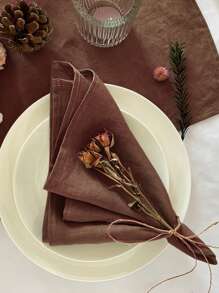 2/6/12pcs Simple Solid Color Soft Absorbent Cloth Napkins, Suitable For Wedding, Party, Banquet, Restaurant, Kitchen, Picnic, Dining Table Decoration - Multicolor - View 8