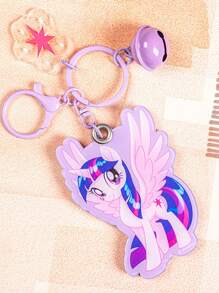 1pc  Acrylic Jingle Bell Keychain Backpack Charm, Pinkie Pie & Twilight Sparkle Design, Suitable Gift For Couples, BFFs, Family, Birthday, Party Party Favors Wedding Gifts Birthday Gifts Graduation