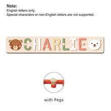 Customized Personalized Name Puzzle Board, Christmas Gift, Name Puzzle, First Birthday Gift, Unique Name Puzzle Board, Baby Boy Or Girl Early Education Toy, 3D Letter Puzzle Toy, Customized Baby Name - Multicolor - View 22